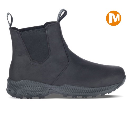 Pánské Zimní Boty Merrell Forestbound Chelsea Waterproof Černé (CZ. FALVQ)